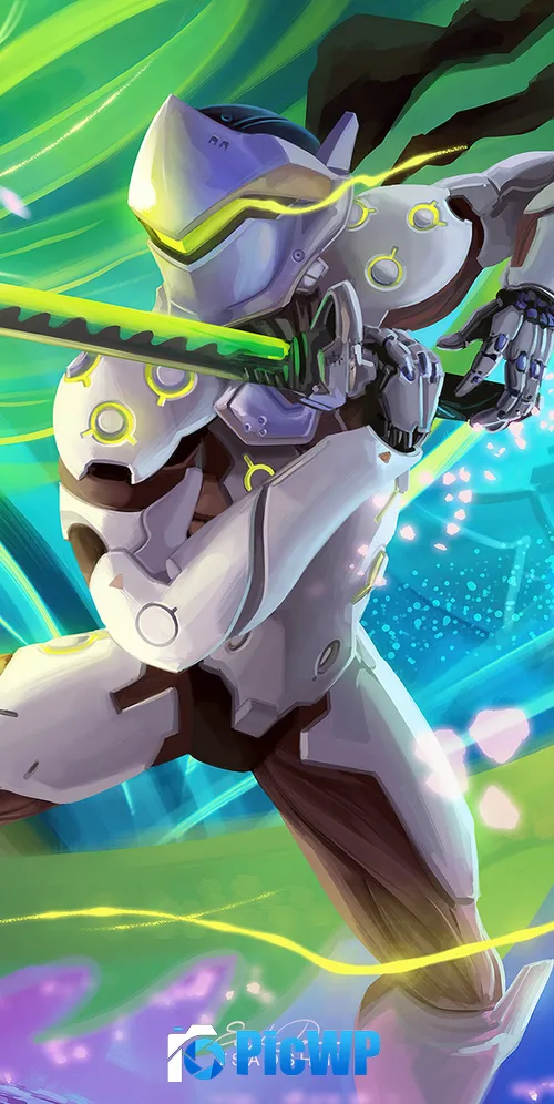Genji Colorful art 3K Mobile Wallpaper