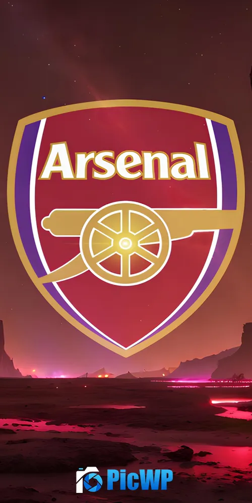 Arsenal FC Neon logo 3K Mobile Wallpaper