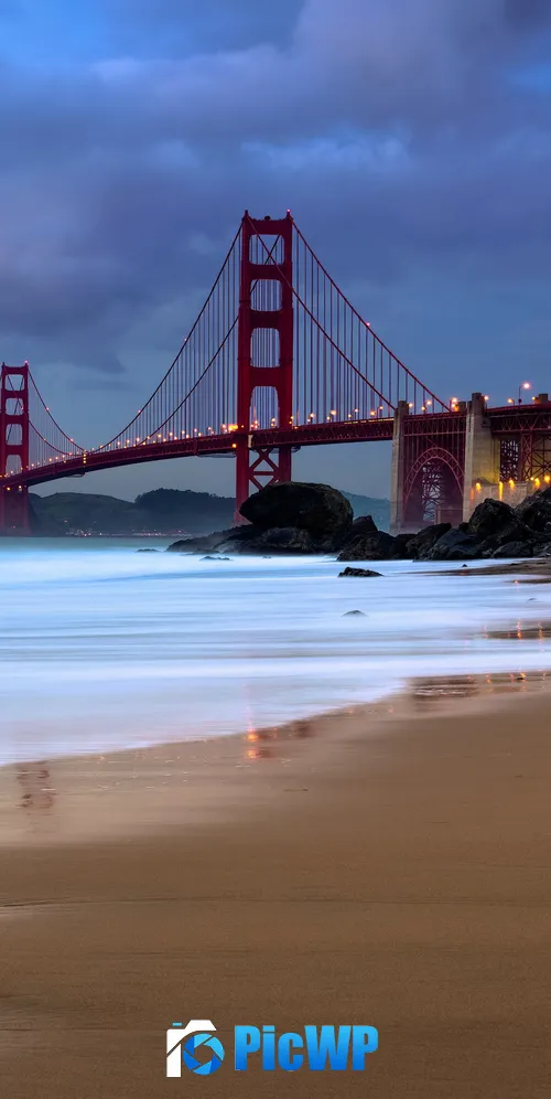 Golden Gate Bridge Evening 3K Mobile Wallpaper