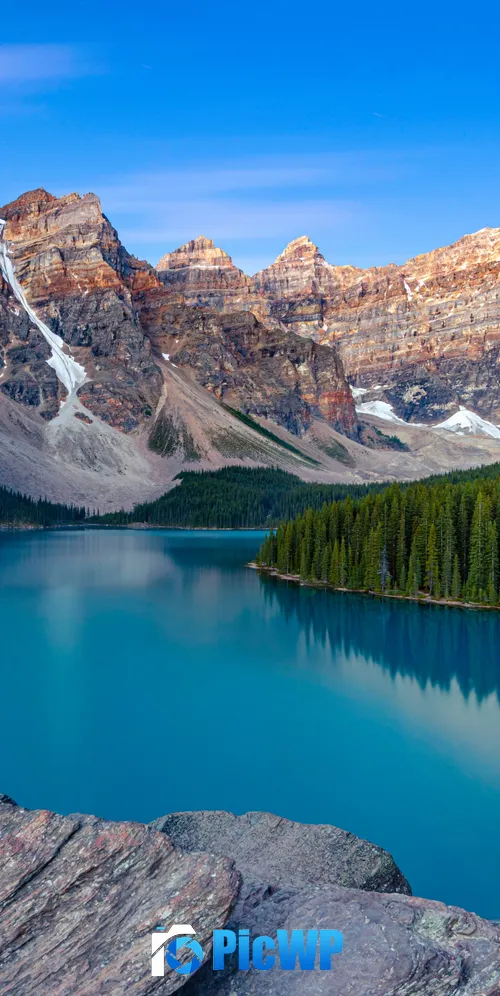 Moraine Lake Turquoise water 3K Mobile Wallpaper