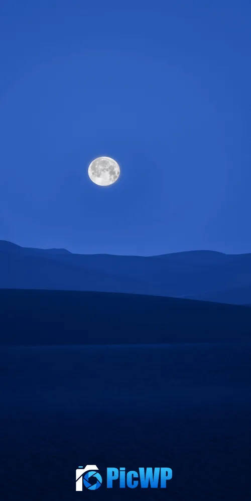 Full moon Silhouette 3K Mobile Wallpaper