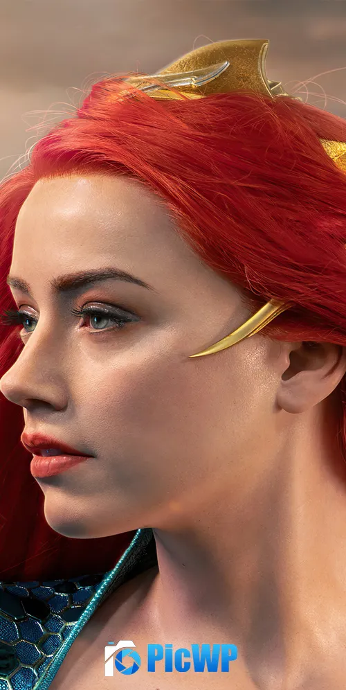 Amber Heard as Mera in Aquaman 3K Mobile Wallpaper