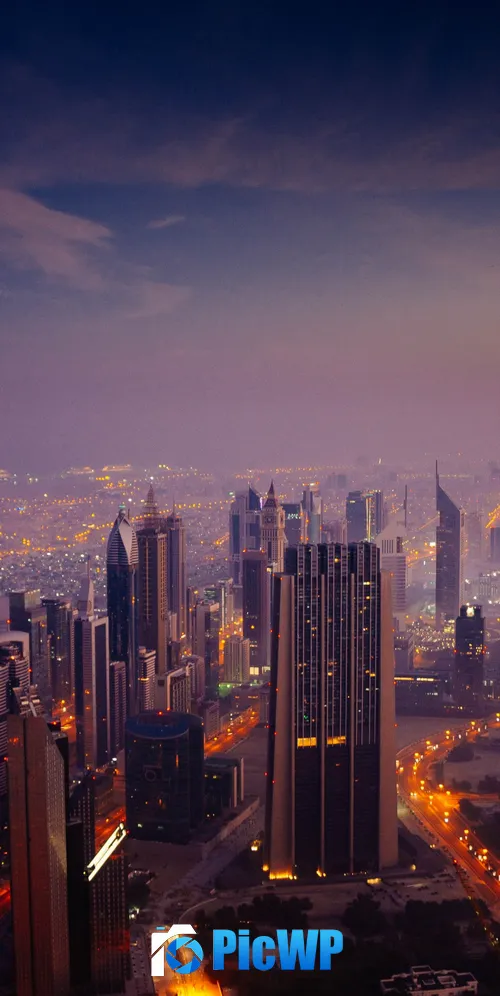 Dubai City Skyline Cityscape 3K Mobile Wallpaper