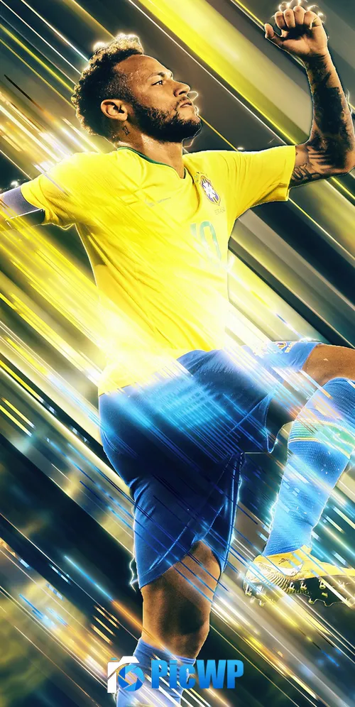 Neymar Jr Abstract background 3K Mobile Wallpaper