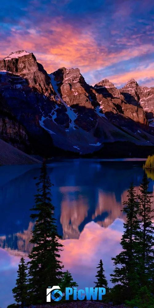 Moraine Lake Aesthetic 3K Mobile Wallpaper