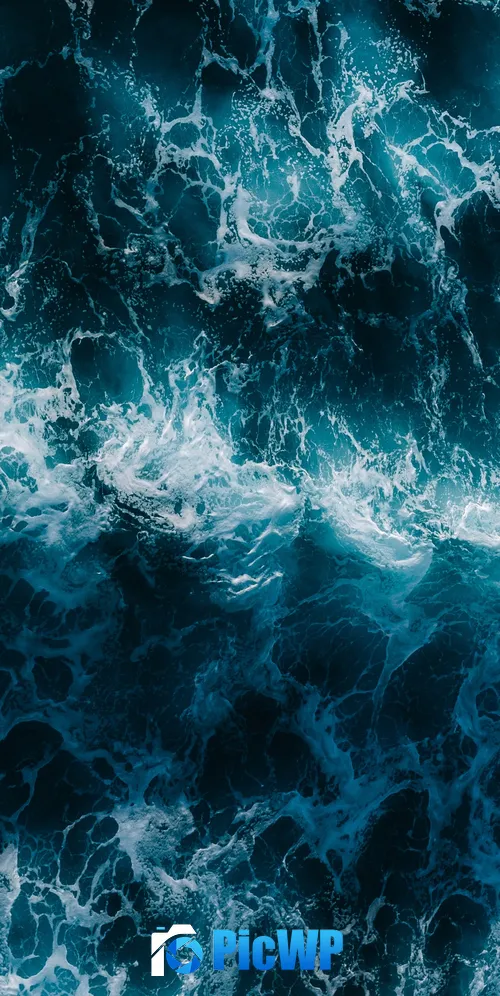 Sea waves Aerial view 3K Mobile Wallpaper