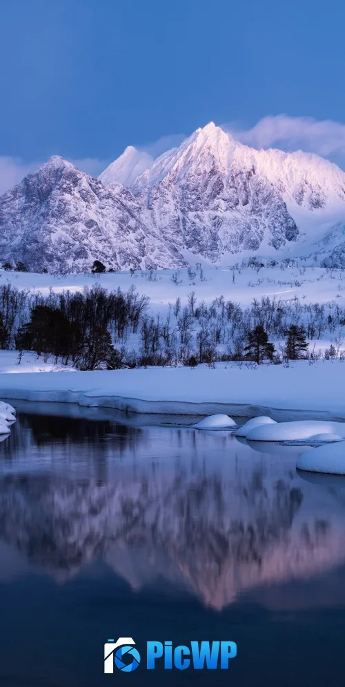 Winter Mountains Landscape 3K Mobile Wallpaper