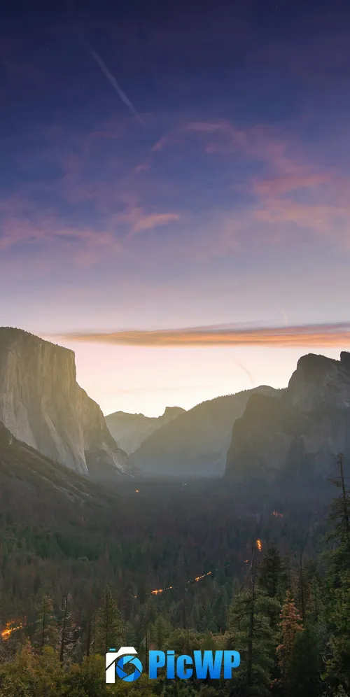 Yosemite Valley Mountain range 3K Mobile Wallpaper