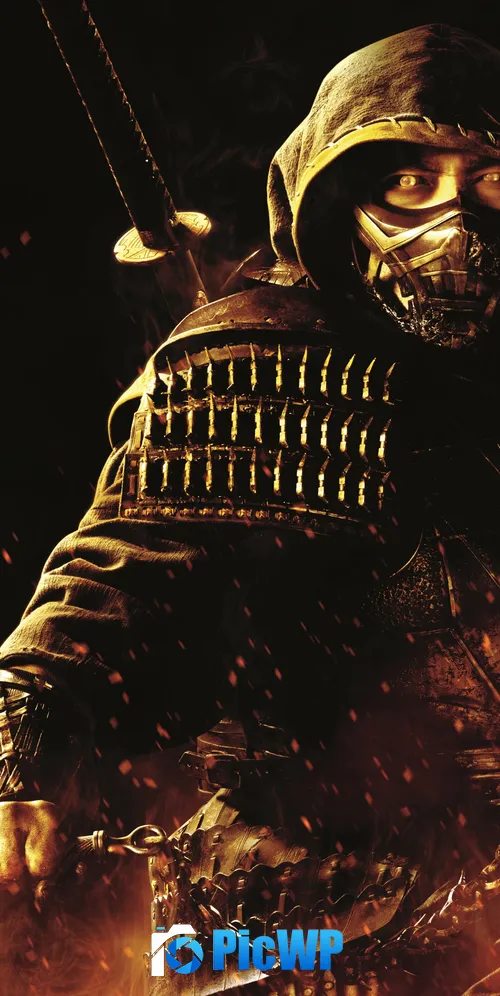 Scorpion Mortal Kombat iPhone 3K Mobile Wallpaper