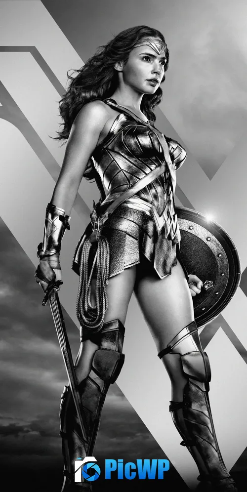 Wonder Woman Monochrome 3K Mobile Wallpaper