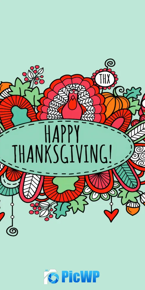 November Happy Thanksgiving 3K Mobile Wallpaper