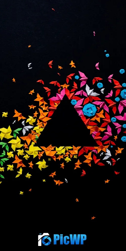Paper Art Origami 3K Mobile Wallpaper