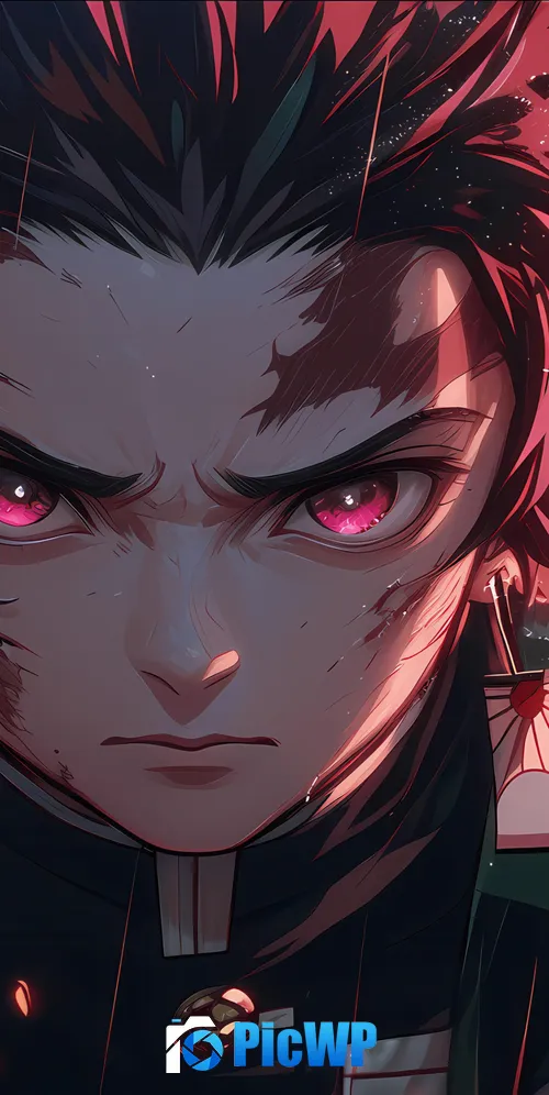 Tanjiro Kamado Intense 3K Mobile Wallpaper