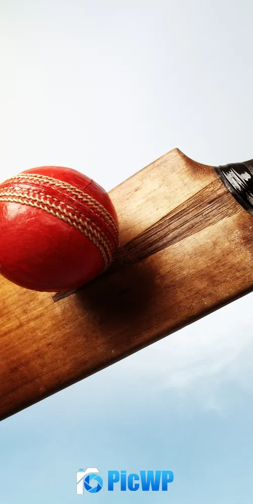 Hitting ball with Cricket bat 3K Mobile Wallpaper