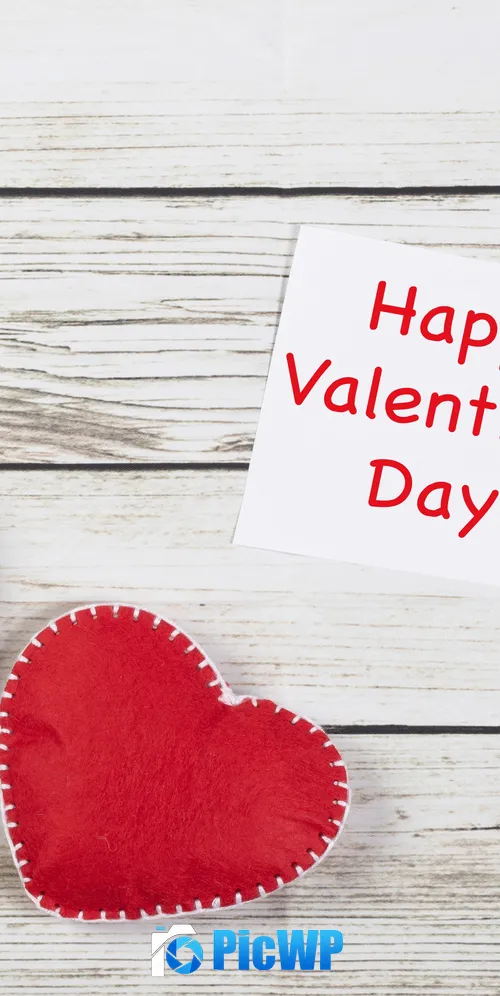 Happy Valentine's Day Red hearts 3K Mobile Wallpaper