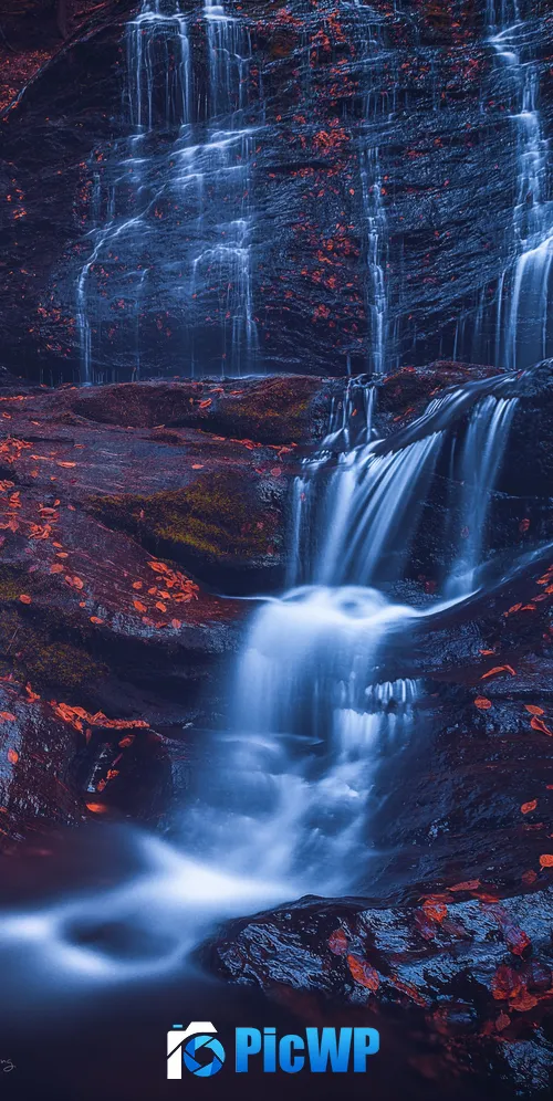 Moss Glen Falls Waterfall 3K Mobile Wallpaper