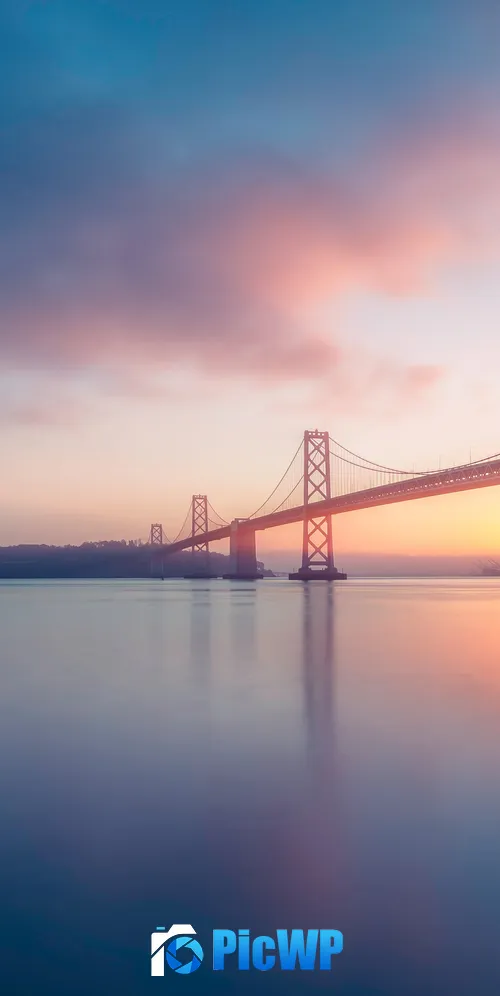 Oakland Bay Bridge Sunrise 3K Mobile Wallpaper