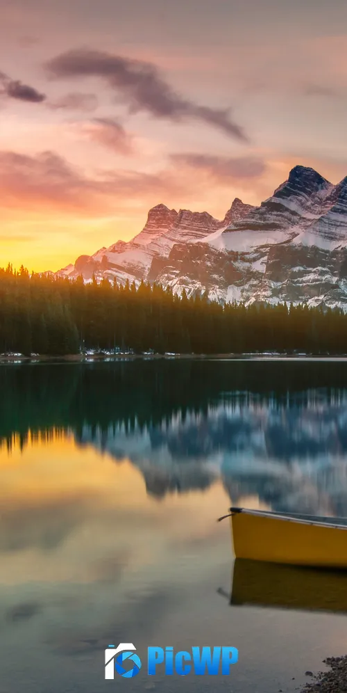 Two Jack Lake Banff National Park 3K Mobile Wallpaper