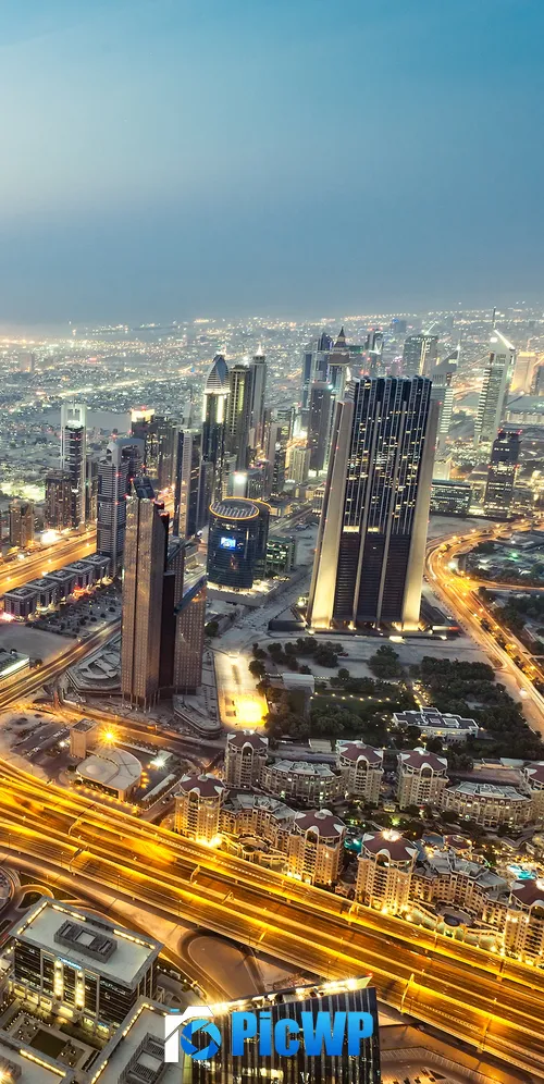 Dubai City Aerial view 3K Mobile Wallpaper