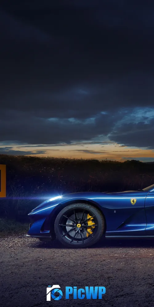 Ferrari 812 GTS Night 3K Mobile Wallpaper