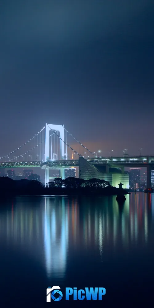 Rainbow Bridge Night 3K Mobile Wallpaper