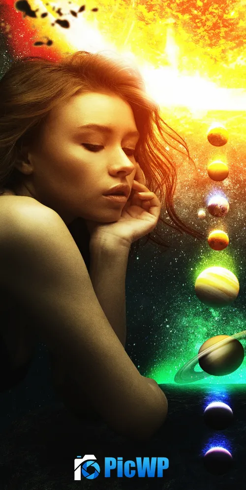 Girls Planets 3K Mobile Wallpaper