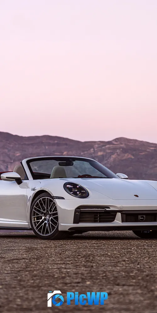 Porsche 911 Turbo Cabriolet 3K Mobile Wallpaper