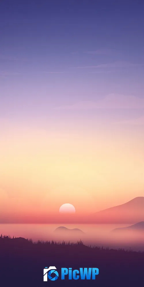 Sunrise Illustration 3K Mobile Wallpaper