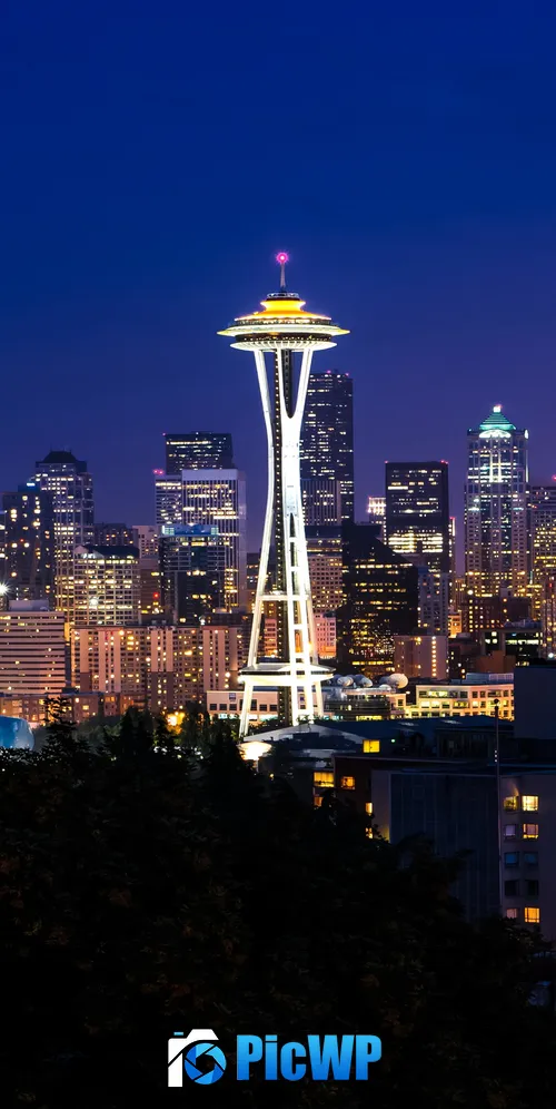 Space Needle Seattle Skyline 3K Mobile Wallpaper