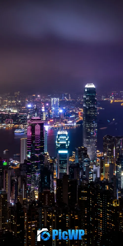 Hong Kong City Skyline Body of Water 3K Mobile Wallpaper