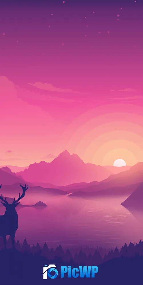Scenery Pink 3K Mobile Wallpaper