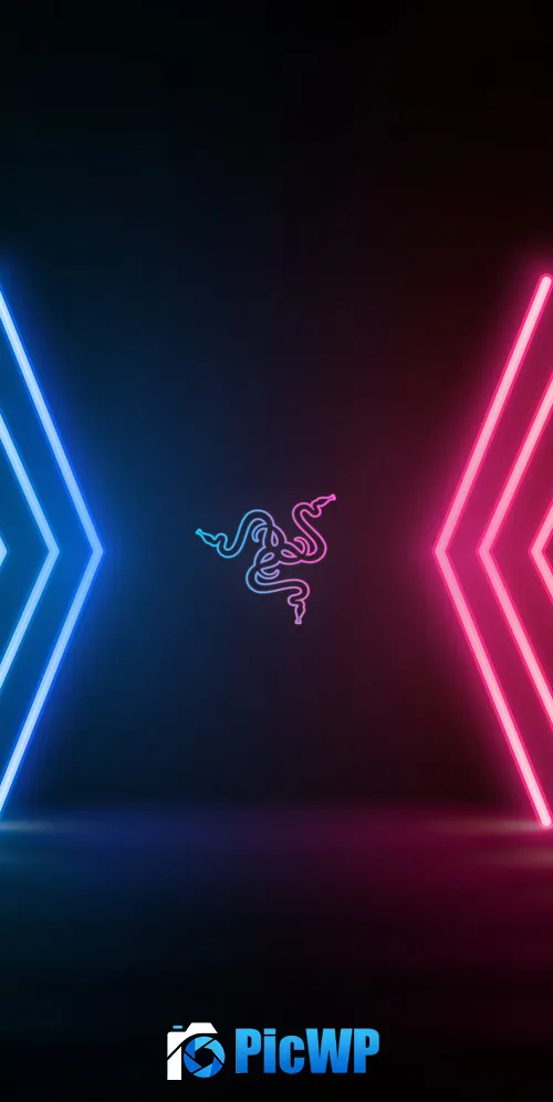 Razer Neon Lights 3K Mobile Wallpaper