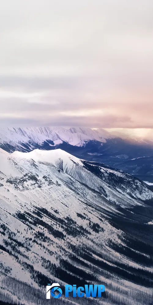 Cloudy Glacier mountains 3K Mobile Wallpaper
