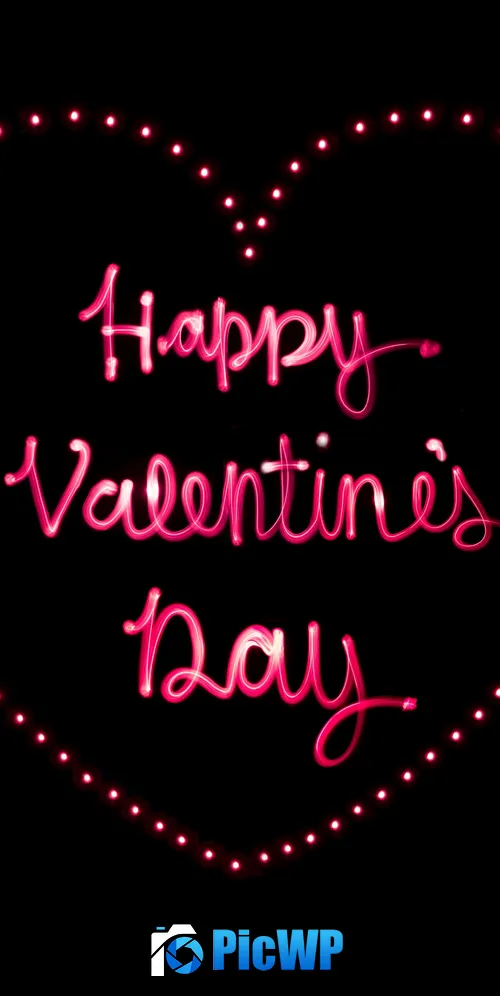 Happy Valentine's Day Love heart 3K Mobile Wallpaper