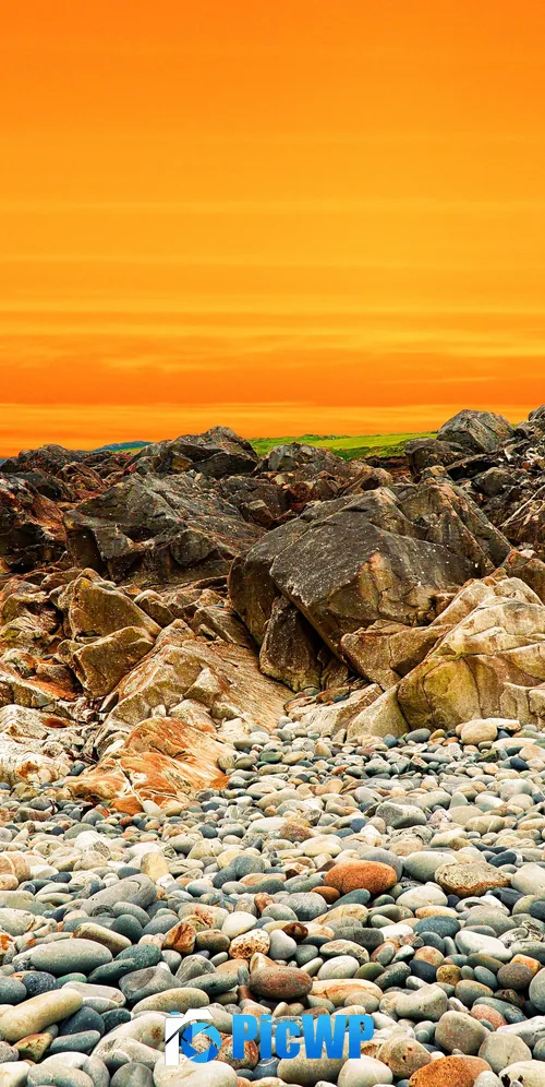 Landscape Orange sky 3K Mobile Wallpaper