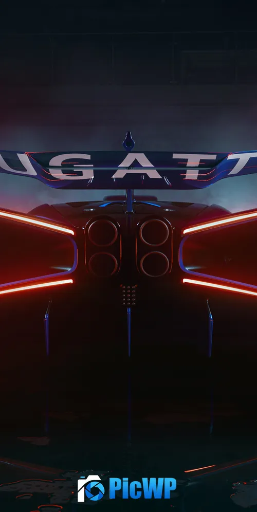 Bugatti Bolide Rear View 3K Mobile Wallpaper