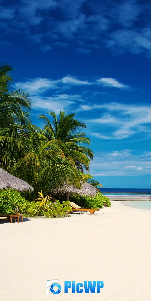 Baros Maldives Island 3K Mobile Wallpaper