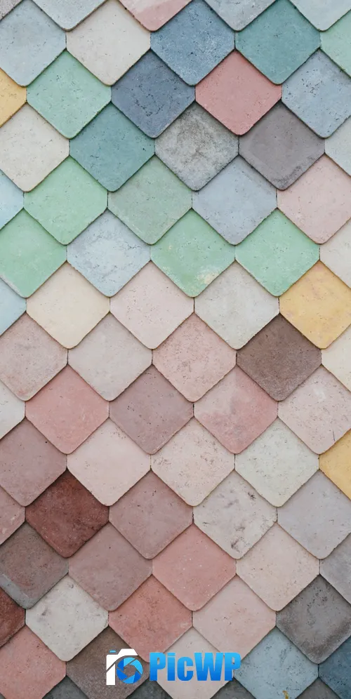 Wall tiles Pastel background 3K Mobile Wallpaper