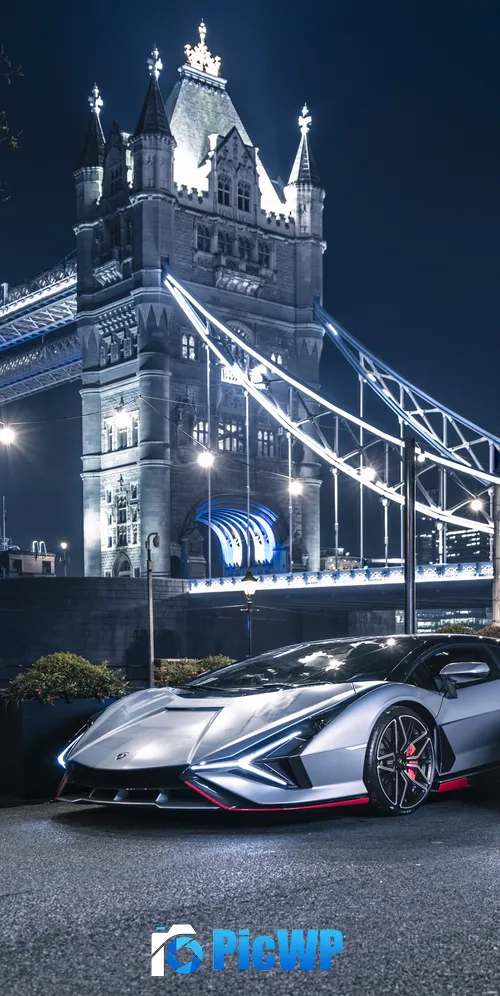 Lamborghini Sián FKP 37 London Bridge 3K Mobile Wallpaper
