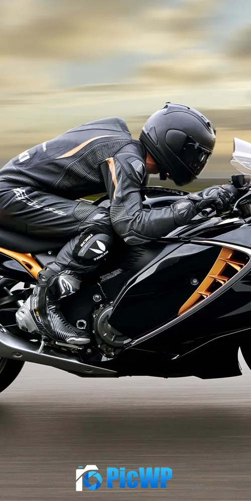 Suzuki Hayabusa Racing on Tarmac 3K Mobile Wallpaper