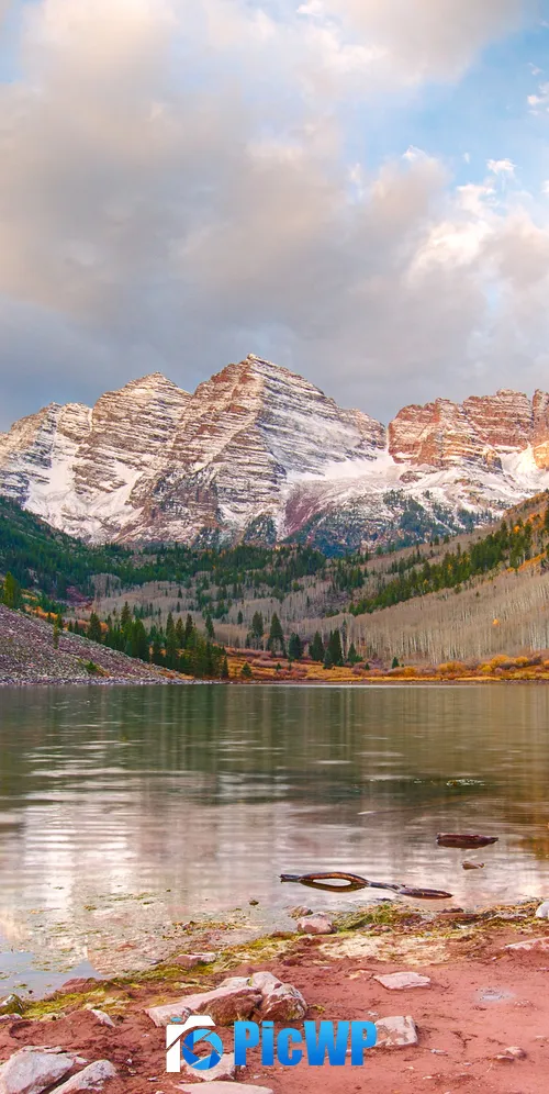 Maroon Bells Maroon Lake 3K Mobile Wallpaper