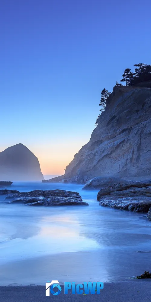 Haystack Rock Sunset 3K Mobile Wallpaper