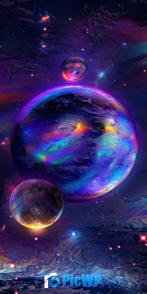 Spheres Cosmos 3K Mobile Wallpaper