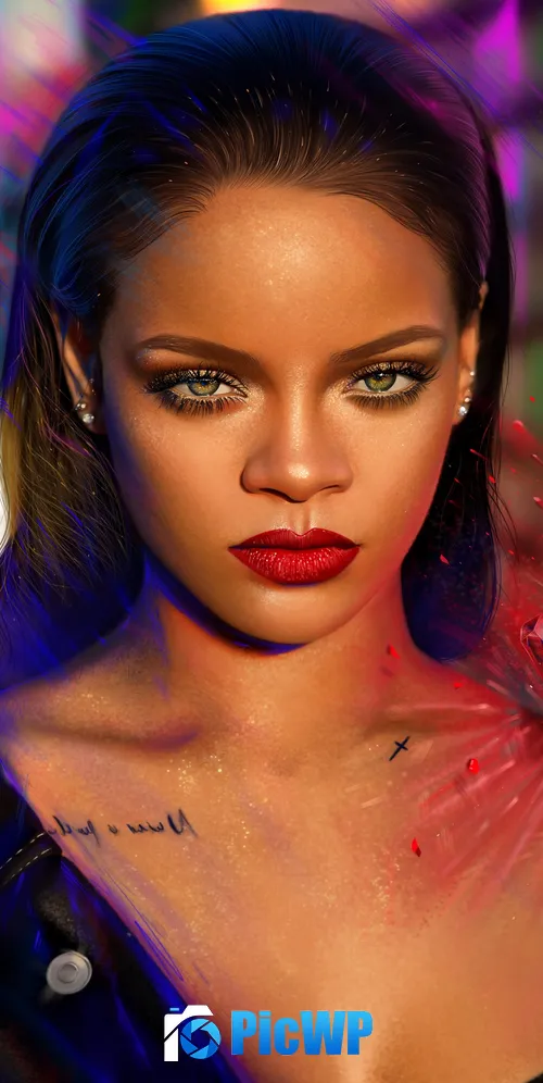Rihanna Illustration 3K Mobile Wallpaper