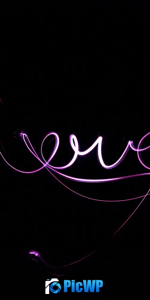Love text Black background 3K Mobile Wallpaper