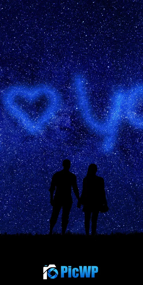 I Love You Starry sky 3K Mobile Wallpaper