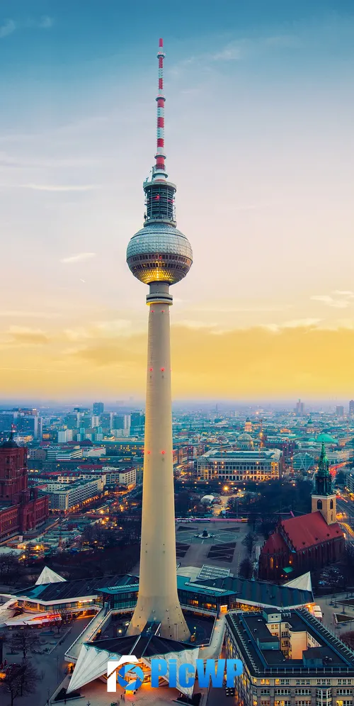 Berlin TV Tower Berliner Fernsehturm 3K Mobile Wallpaper