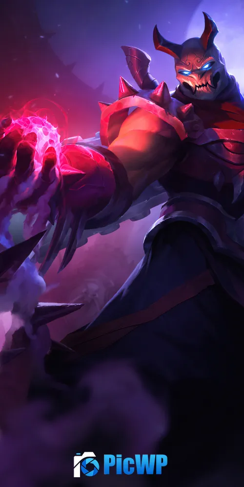 Blood Moon Shen League of Legends 3K Mobile Wallpaper