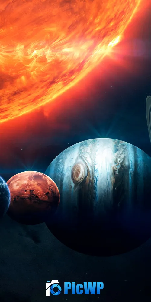 Solar system Planets 3K Mobile Wallpaper