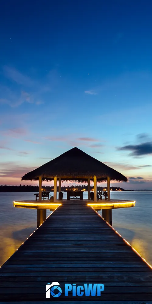 Kihaadhuffaru Island Maldives 3K Mobile Wallpaper